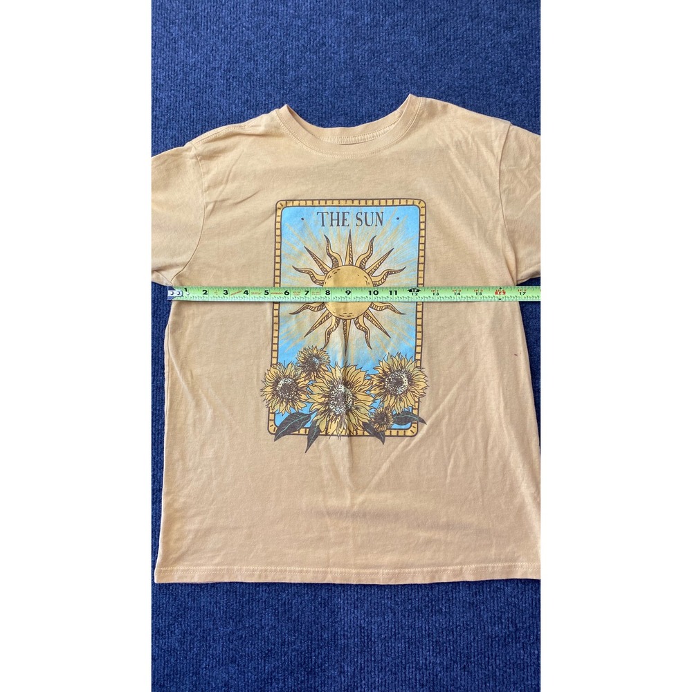 The Sun Tarot Card Graphic T-Shirt Yellow Sunflower Celestial Tee Small - Picture 6 of 12
